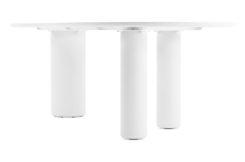 Amico tuintafel organisch in wit aluminium en volkeramiek Travertino Bianco - L 240 x B 110 x H 73.5 cm