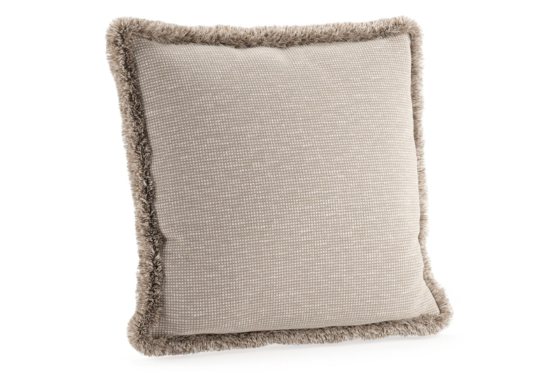 Sierkussen met franjes 45 x 45 cm in all weather sunbrella luxe slow farafra