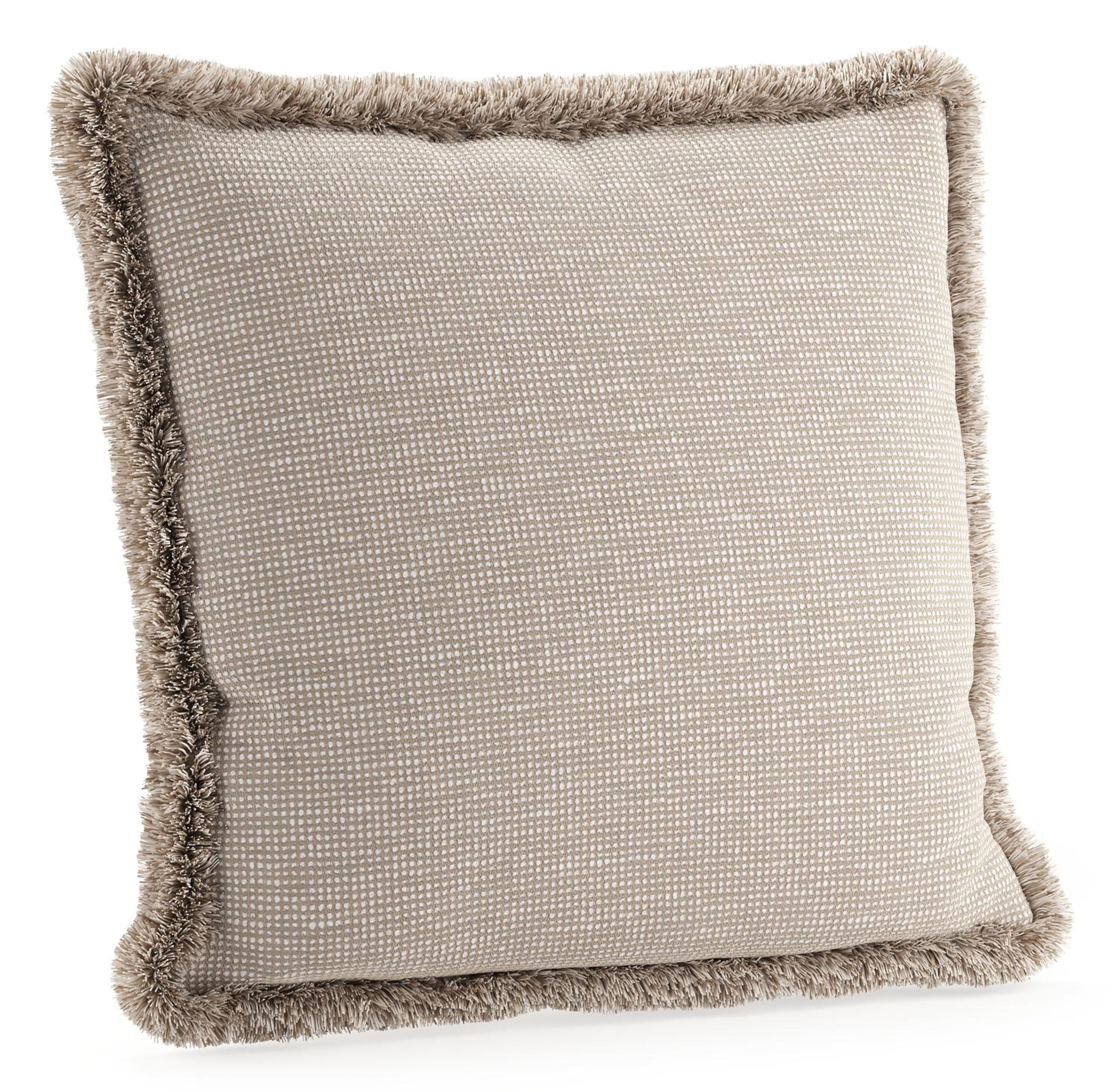 Sierkussen met franjes 45 x 45 cm in all weather sunbrella luxe slow farafra