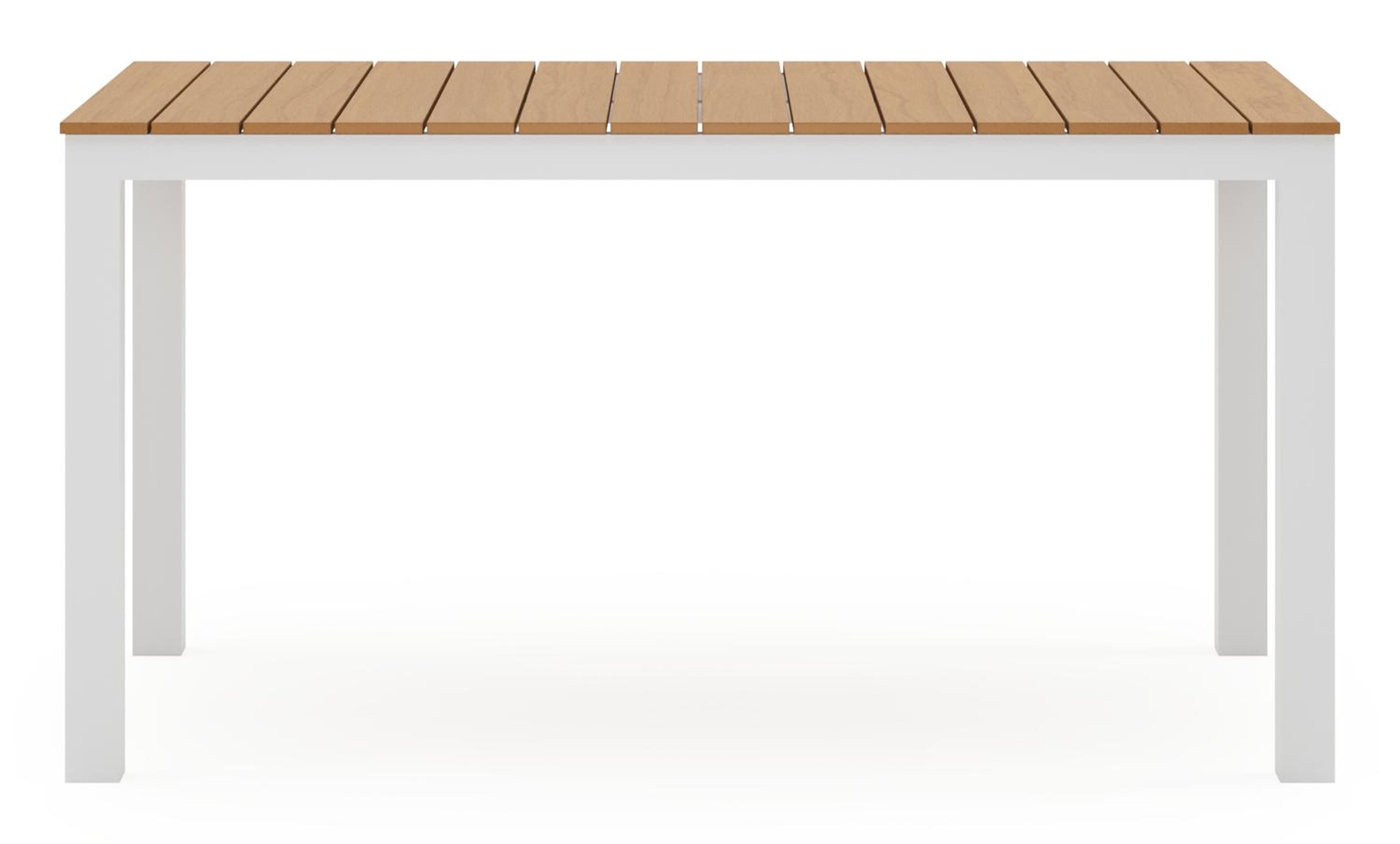 Toma tuinset in wit aluminium en polywood met 4 Paco tuinstoelen