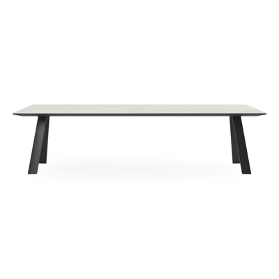 Cesano tuintafel in zwart aluminium en volkeramiek shilin - L 280 x B 110 x H 75 cm