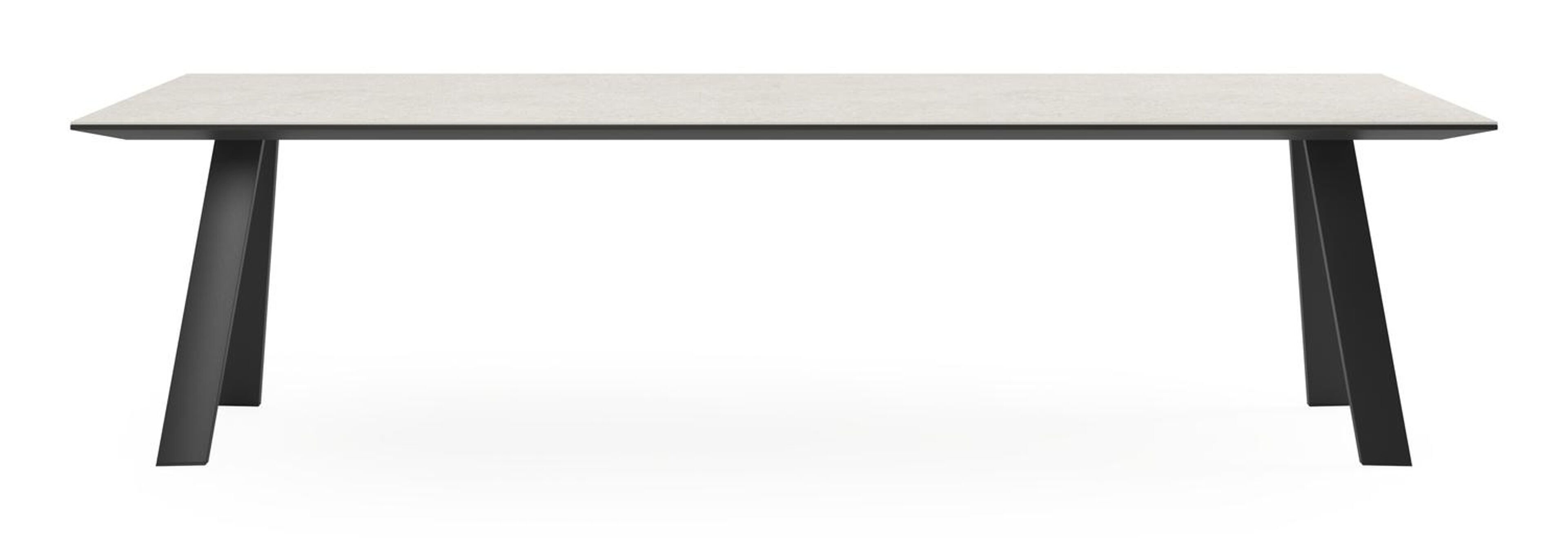 Cesano tuintafel in zwart aluminium en volkeramiek shilin - L 280 x B 110 x H 75 cm