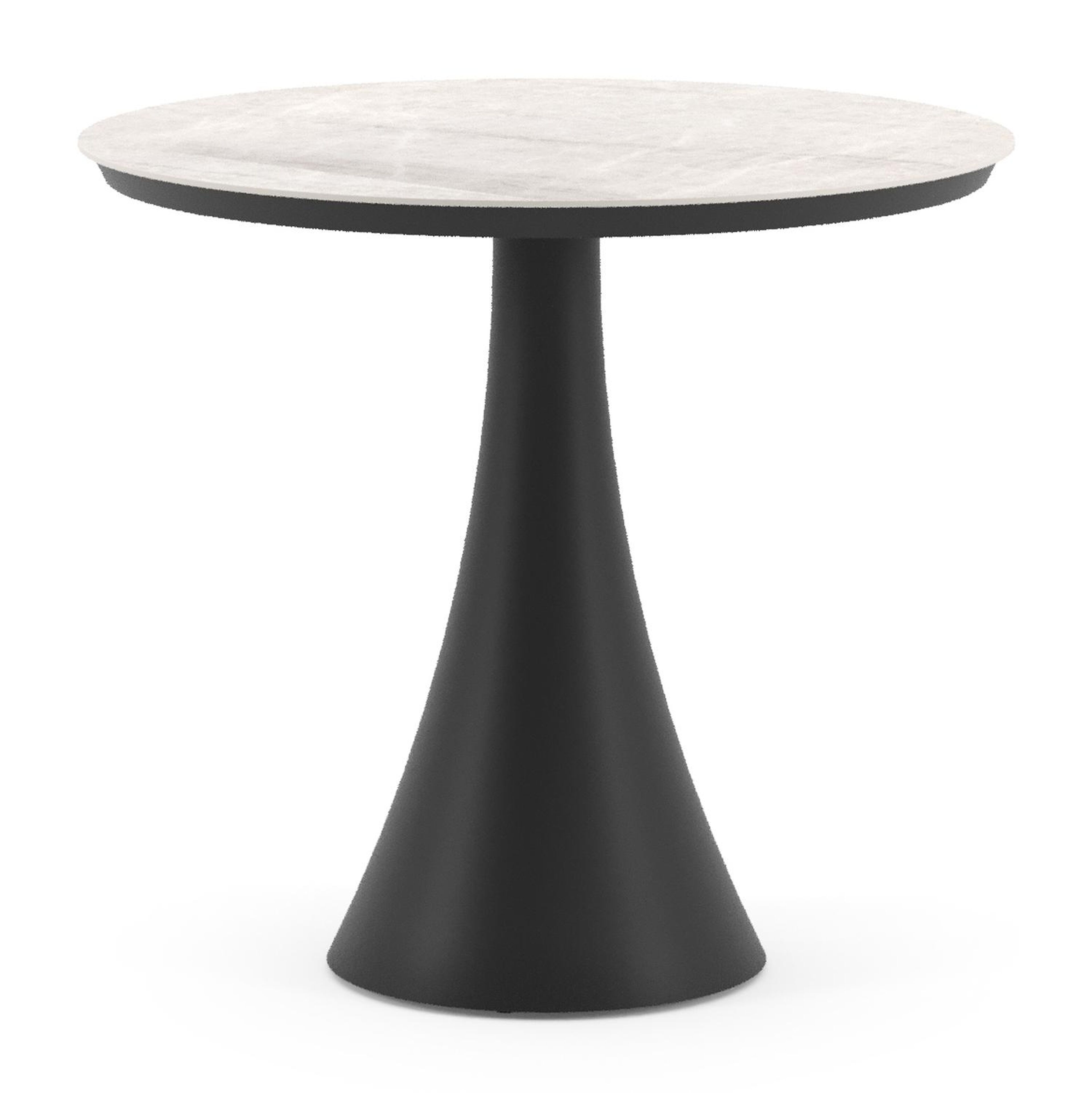 Fano tuintafel rond in zwart aluminium en volkeramiek Taj Mahal - Dia. 85 x - Dia. 85 x H 75 cm