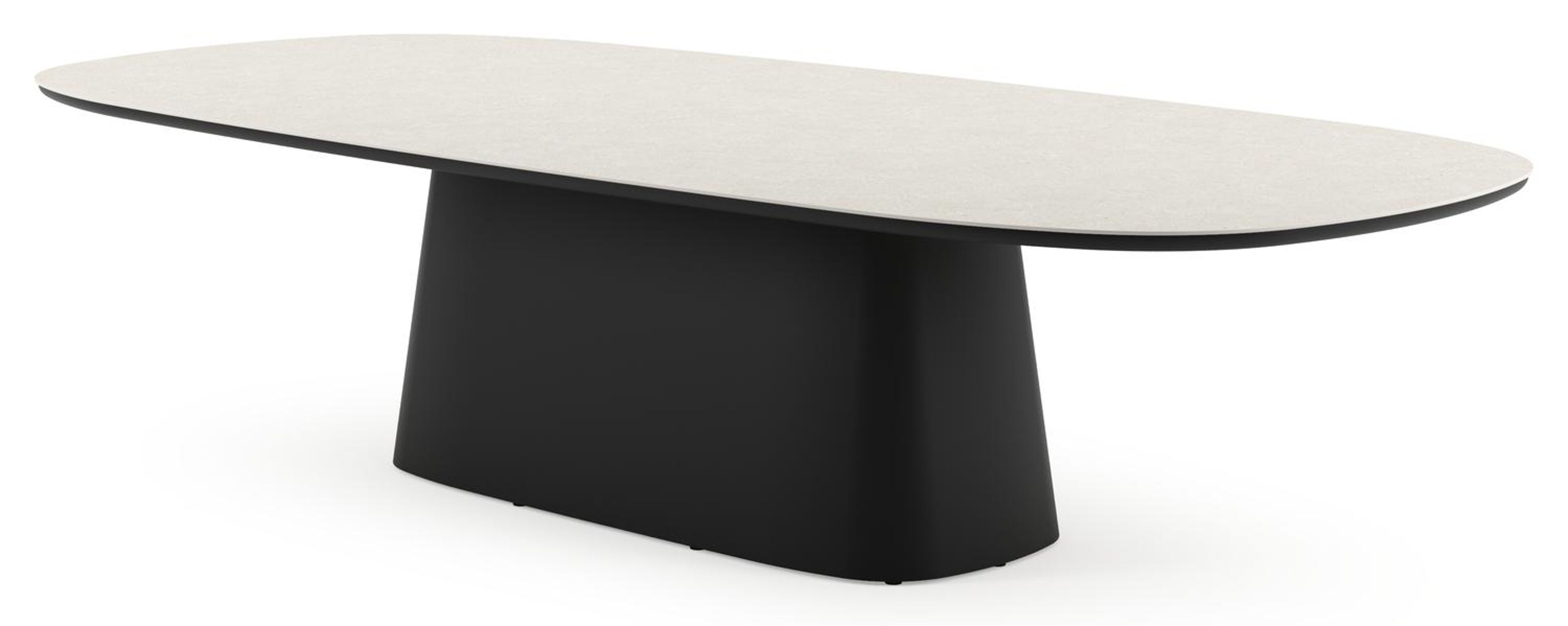 Table de jardin Amico bombo xl en aluminium noir et céramique pleine Shilin - Lg. 320 x Lrg. 148 x Haut. 73.5 cm