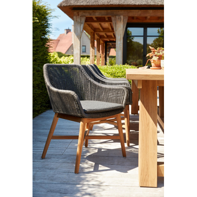 Borgo stoelkussen in all weather sunbrella® luxe savane zinc