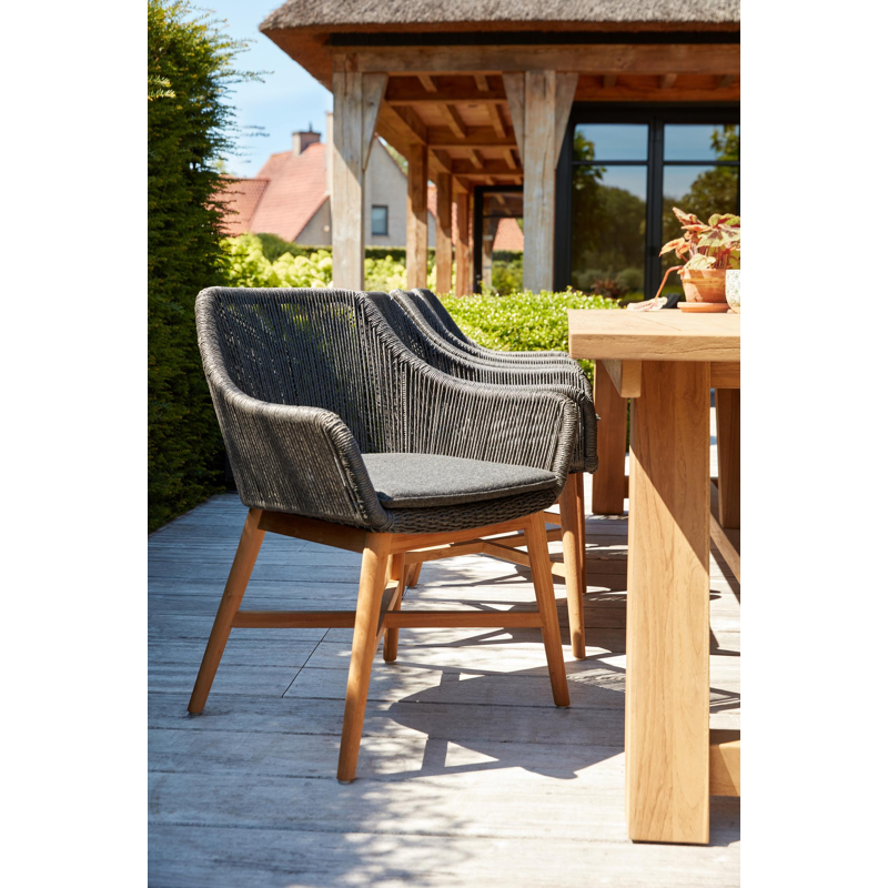Borgo stoelkussen in all weather sunbrella® luxe savane zinc