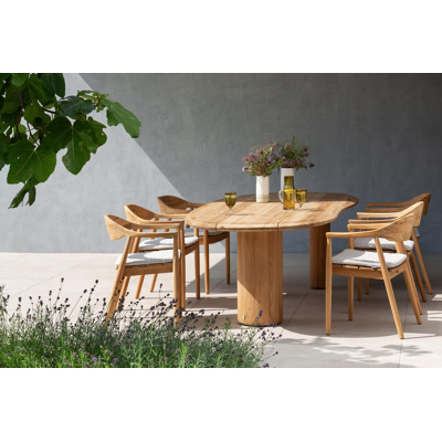 Organo tuintafel organisch in teak - L 280 x B 120 cm