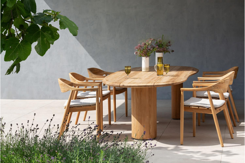 Organo tuintafel organisch in teak - L 280 x B 120 cm