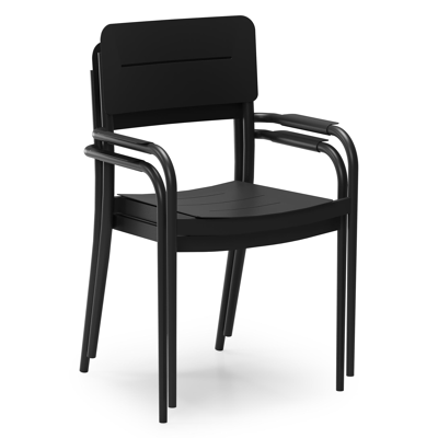 Salto tuinstoel in zwart aluminium