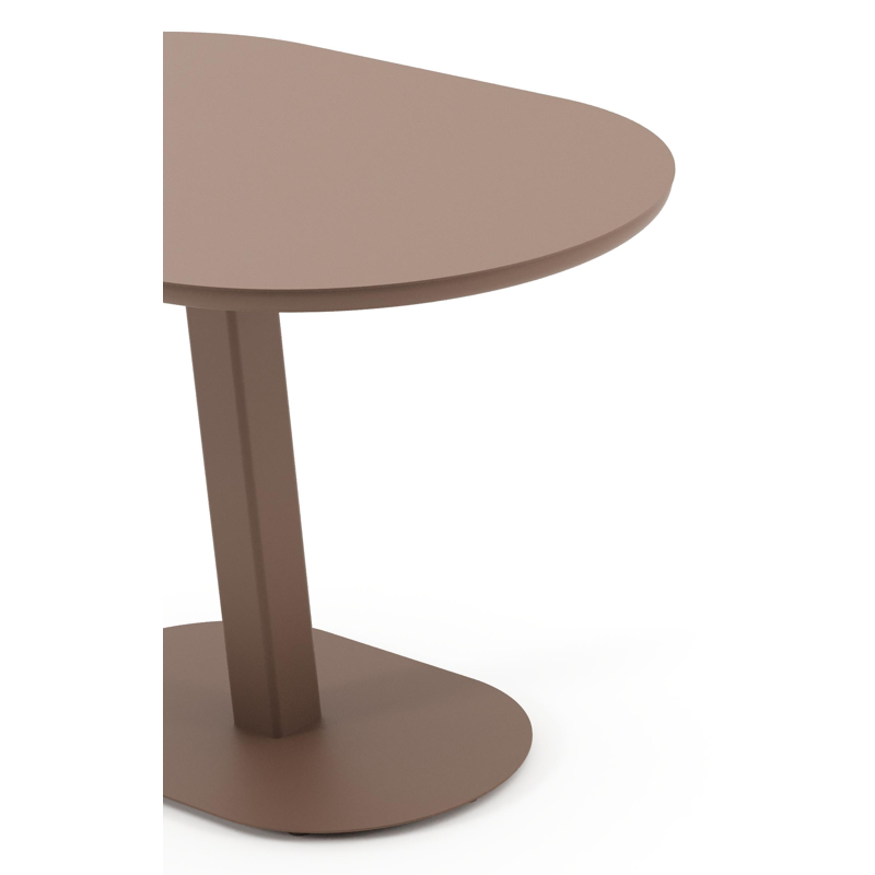 Teramo kantelbare tuintafel bombo in taupe aluminium - L 110 x B 70 x H 74 cm
