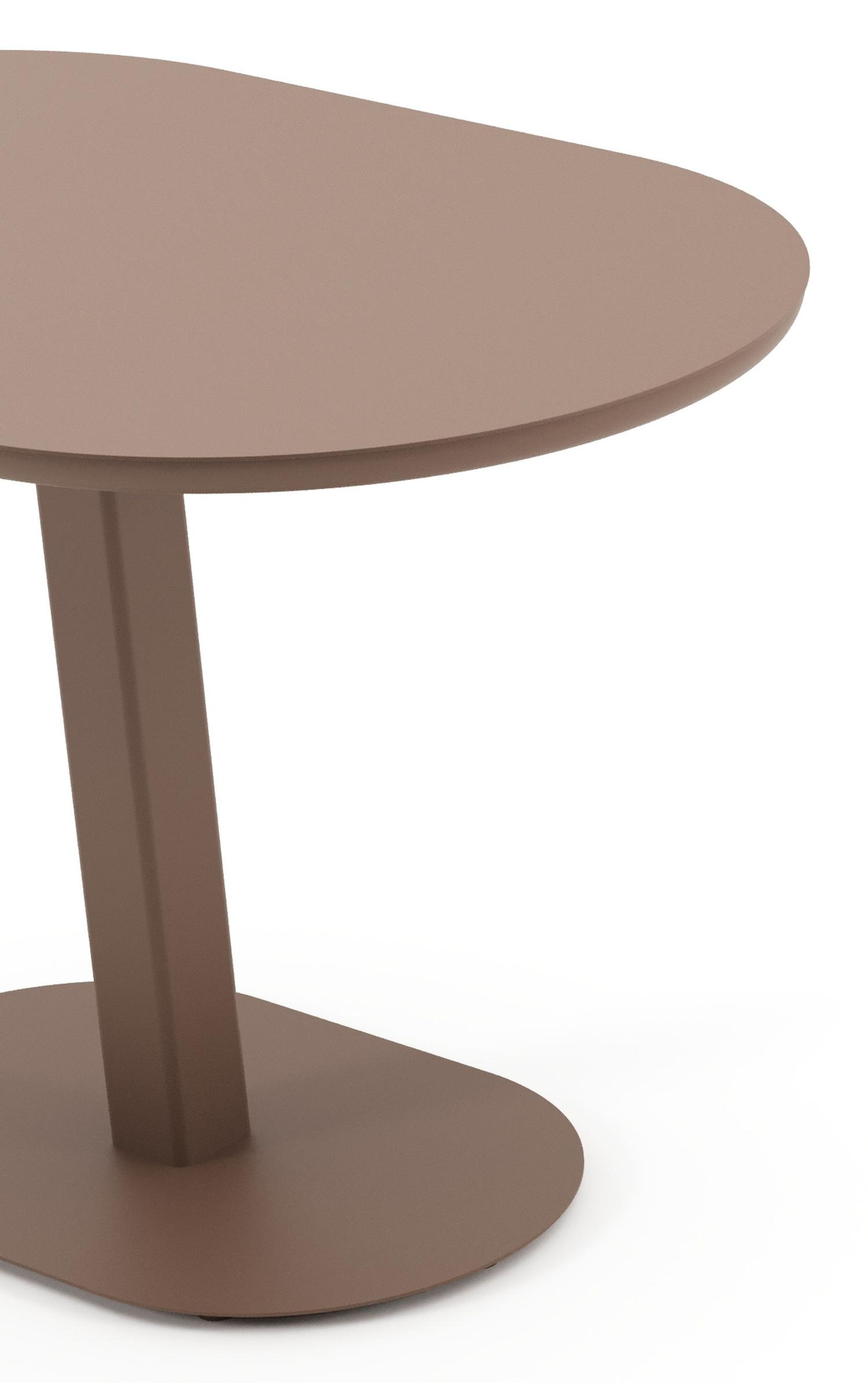 Teramo kantelbare tuintafel bombo in taupe aluminium - L 110 x B 70 x H 74 cm