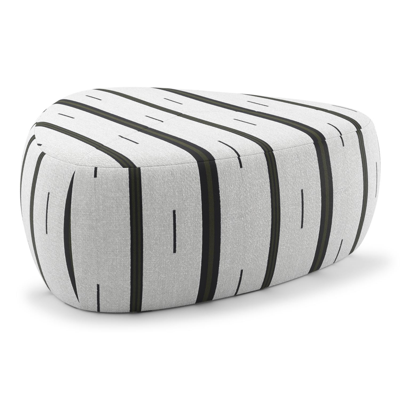 Masso poef in khaima moringa all weather sunbrella® luxe - B 90 x D 90 x H 35 cm