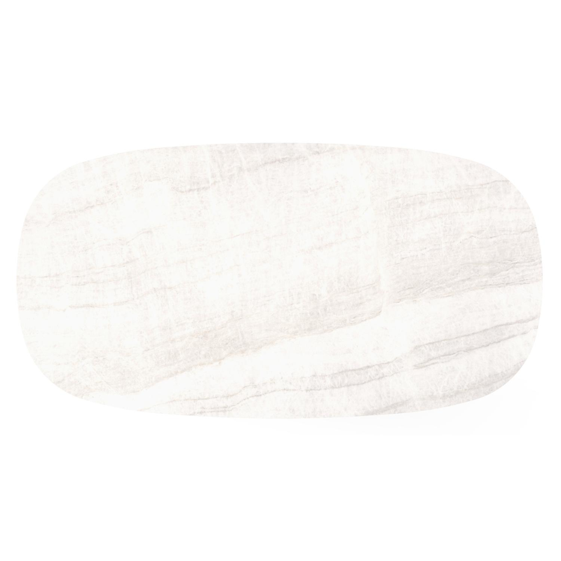 Amico tuintafel bombo in zwart aluminium en volkeramiek Taj Mahal - L 210 x B 110 x H 73.5 cm