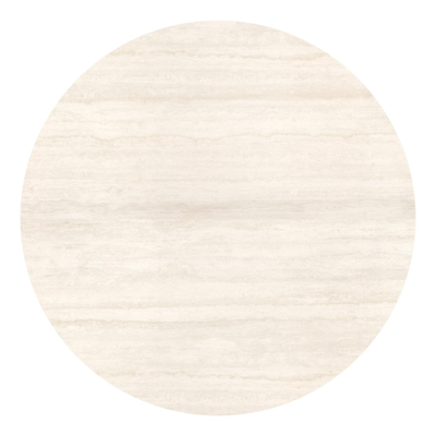 Fano tuintafel rond in beige aluminium en volkeramiek Travertino Bianco - Dia. 148 x H 74 cm