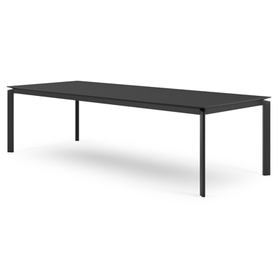 Cirello tuintafel in zwart aluminium en volkeramiek nero black - L 280 x B 110 x H 75 cm