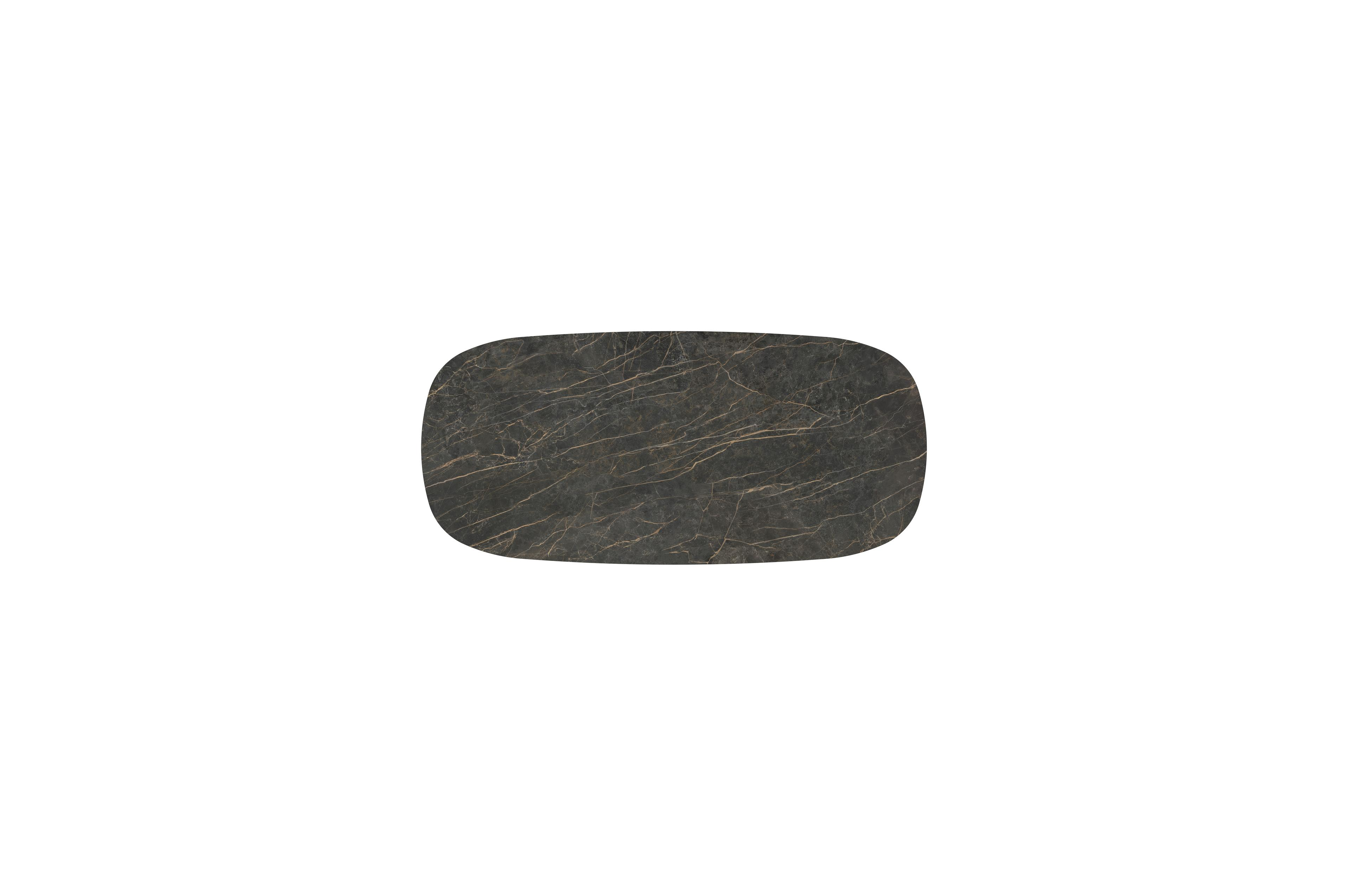 Table de jardin Amico bombo xl en aluminium noir et céramique pleine Black Obsession - Lg. 320 x Lrg. 148 x Haut. 73.5 cm