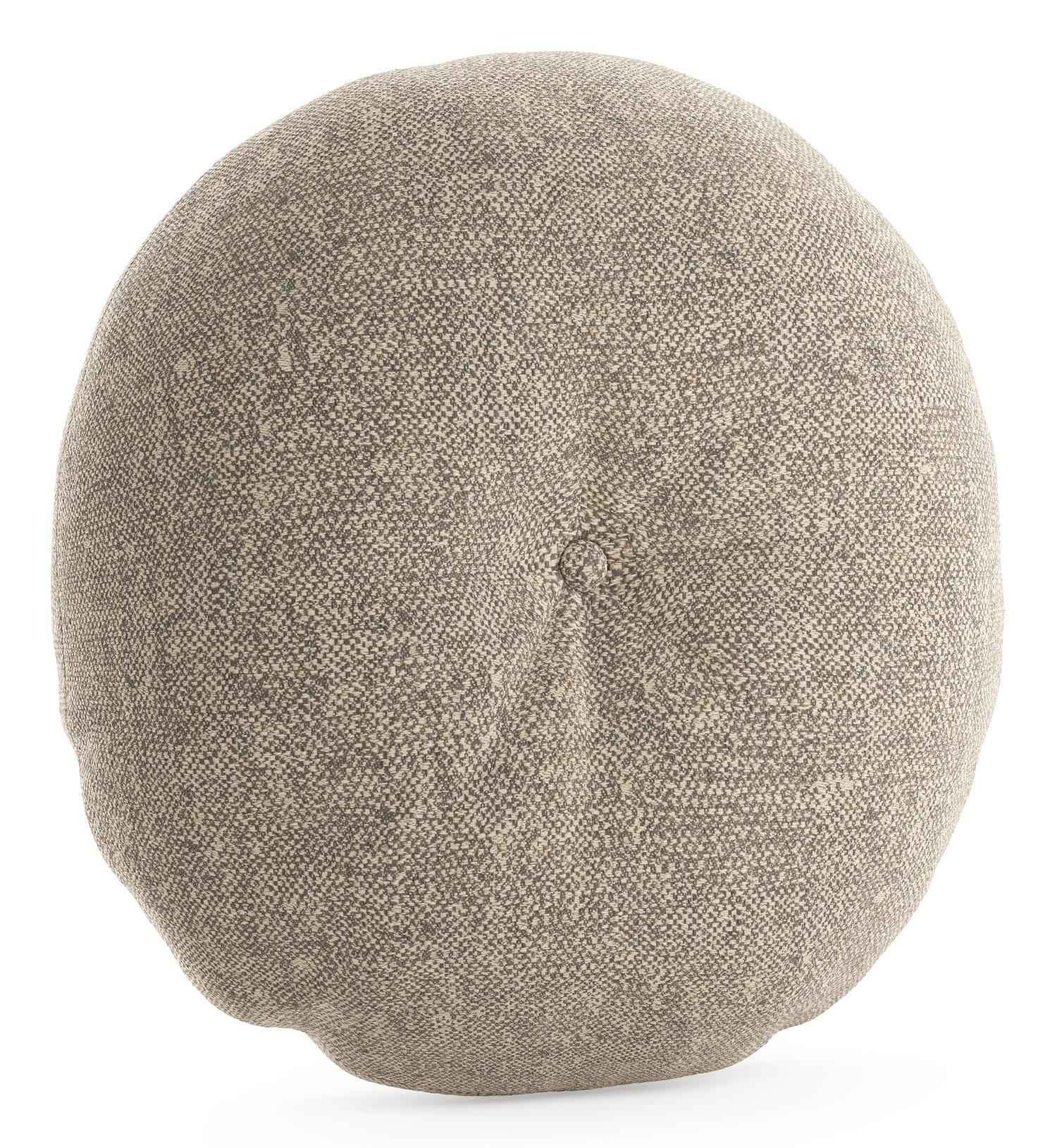 Rond sierkussen in all weather sunbrella luxe chartres pewter