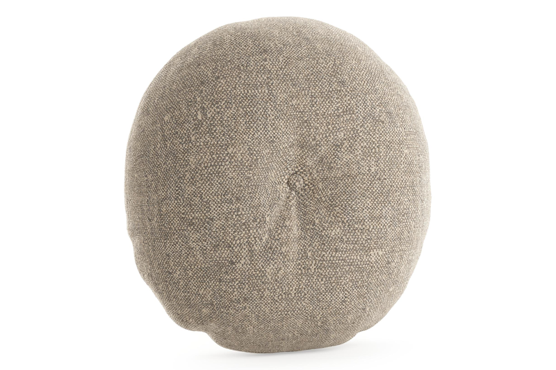 Rond sierkussen in all weather sunbrella luxe chartres pewter