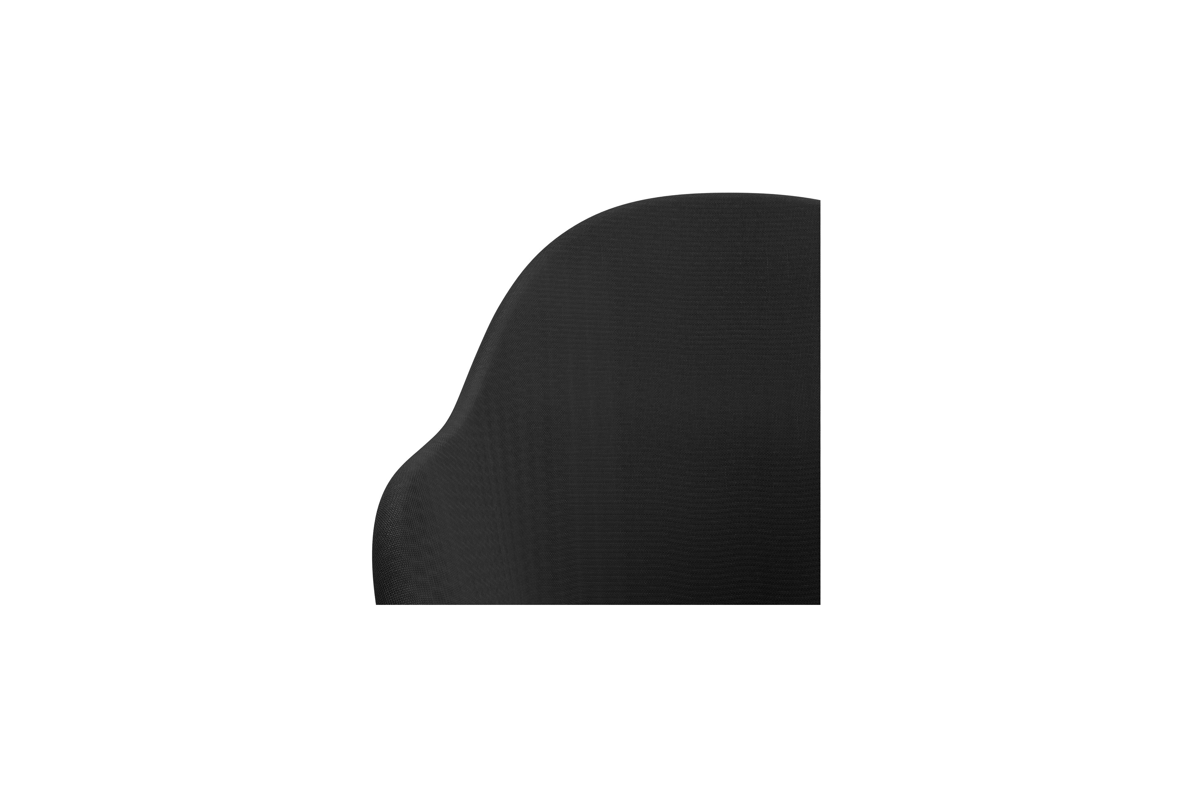 Chaise de jardin Cesano in aluminium noir et textilène noir