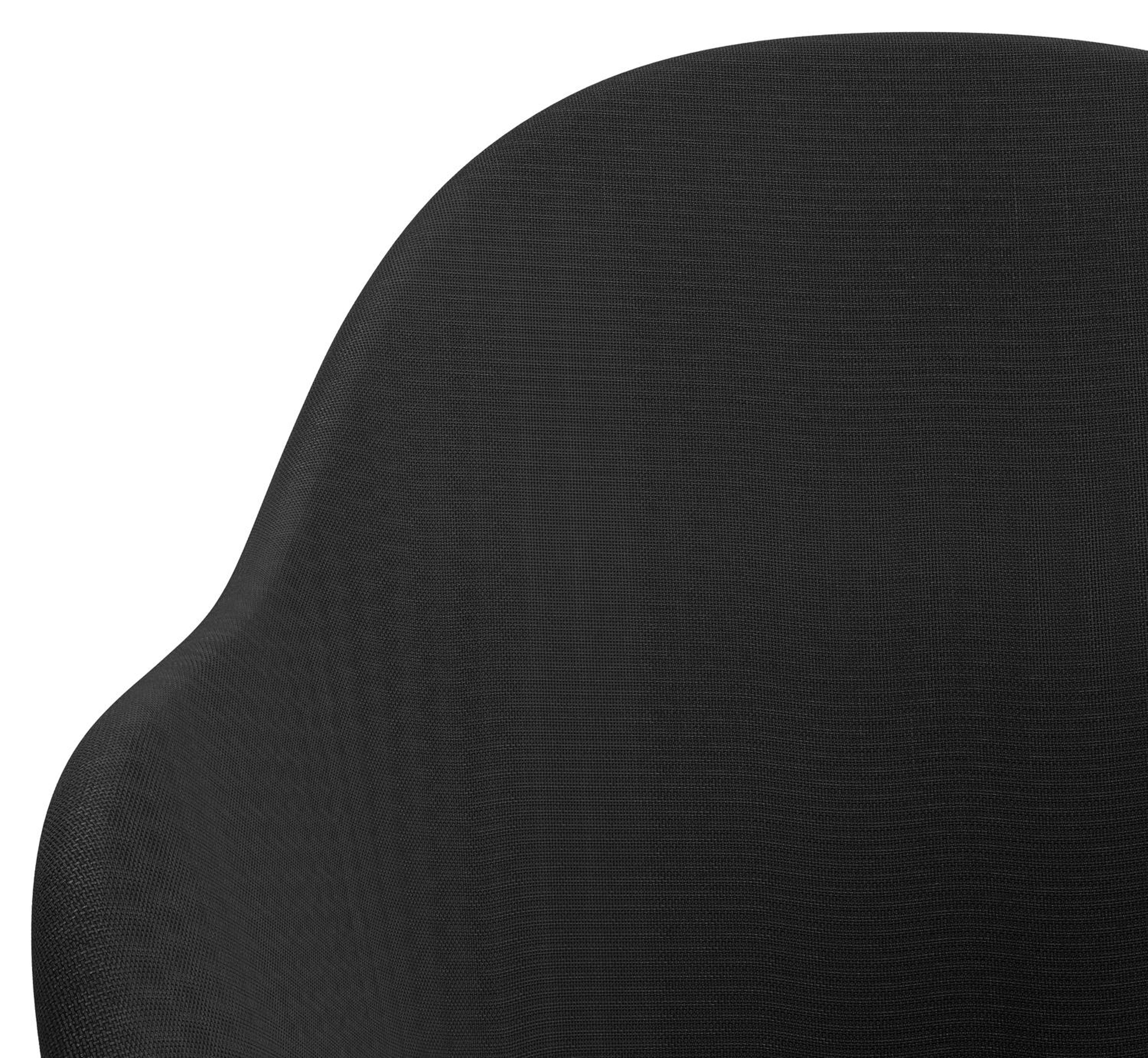 Cesano tuinstoel in zwart aluminium en zwart textilene