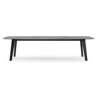 Lacrima tuintafel in zwart aluminium en volkeramiek aspen grey - L 315 x B 115 x H 74 cm
