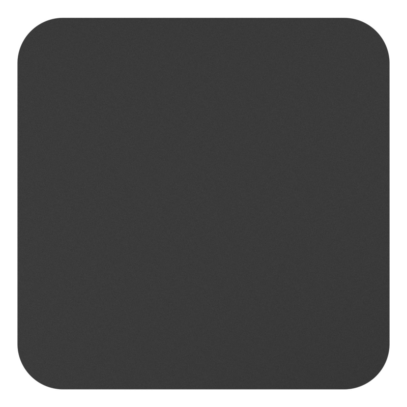 Amico low dining tuintafel afgerond vierkant in zwart aluminium en volkeramiek Nero Black - L 148 x B 148 x H 61 cm