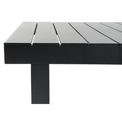 Table basse Rosarno en aluminium noir - Lg 125 x larg. 73 x H 33 cm