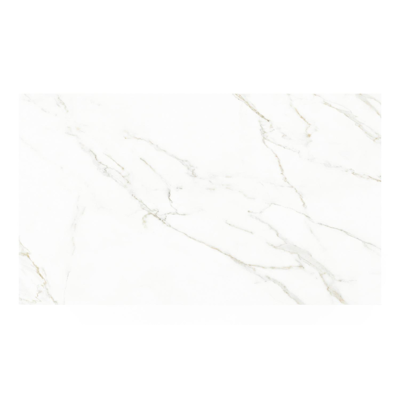 Verato bartafel in wit aluminium en volkeramiek calacatta - L 120 x B 70 x H 106 cm