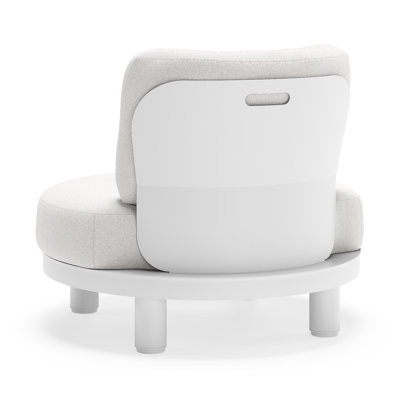 Donato loungestoel in wit aluminium met all weather solica Soul Optik kussen