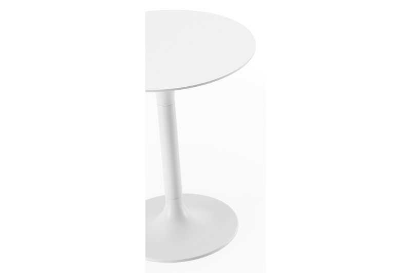 Table d'appoint Fano en aluminium blanc  - Dia. 43 x H 51 cm
