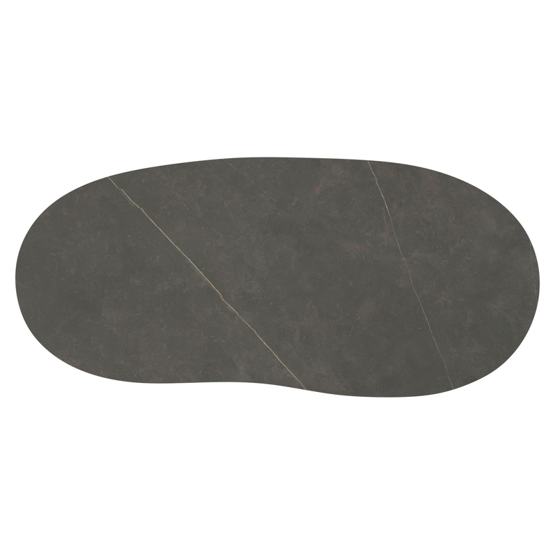 Amico tuintafel organisch in beige aluminium en volkeramiek Calatorao - L 240 x B 110 x H 74 cm