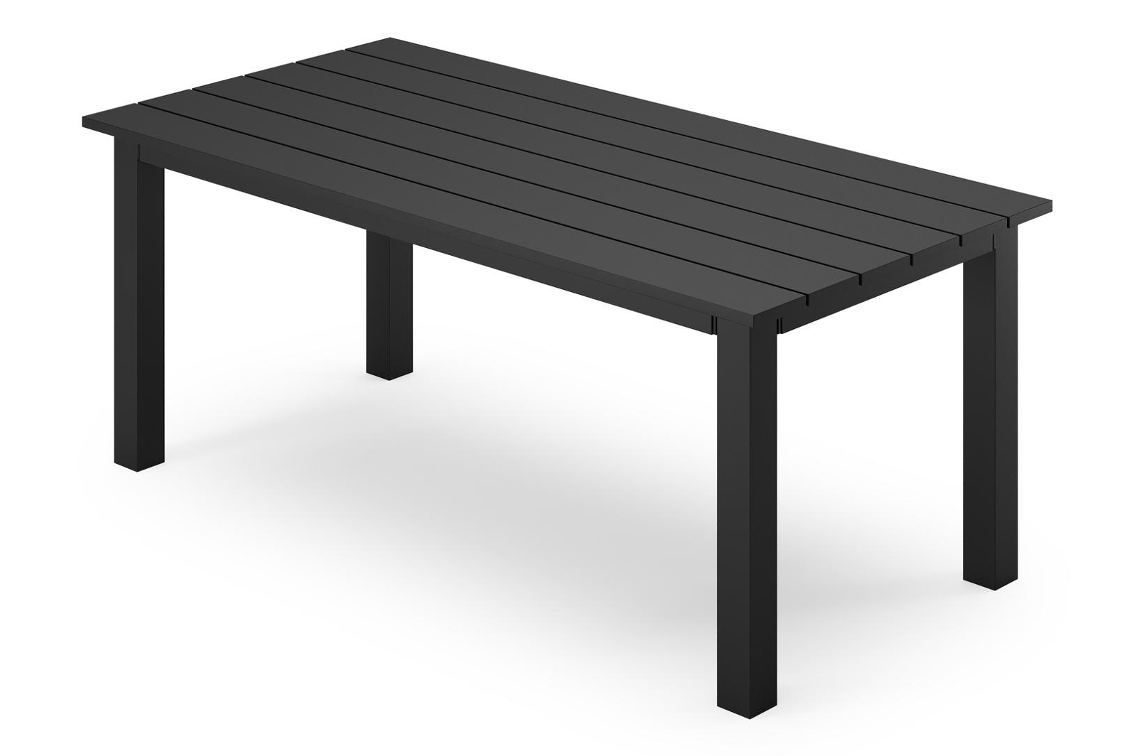 Nelas loungetafel in zwart aluminium - L 120 x B 60 x H 42 cm