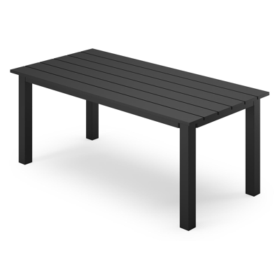 Nelas loungetafel in zwart aluminium - L 120 x B 60 x H 42 cm