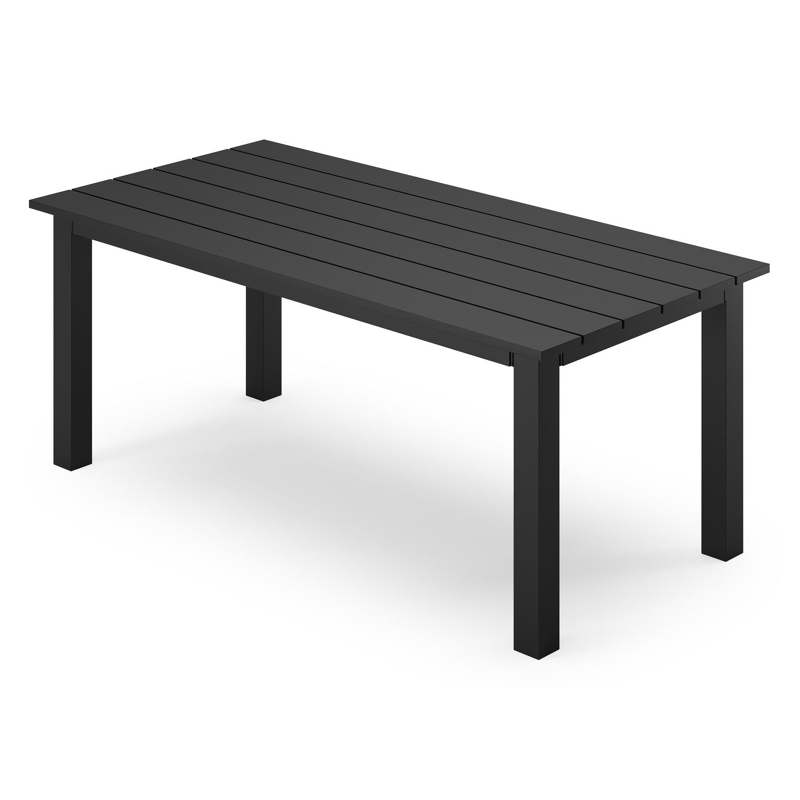 Nelas loungetafel in zwart aluminium - L 120 x B 60 x H 42 cm