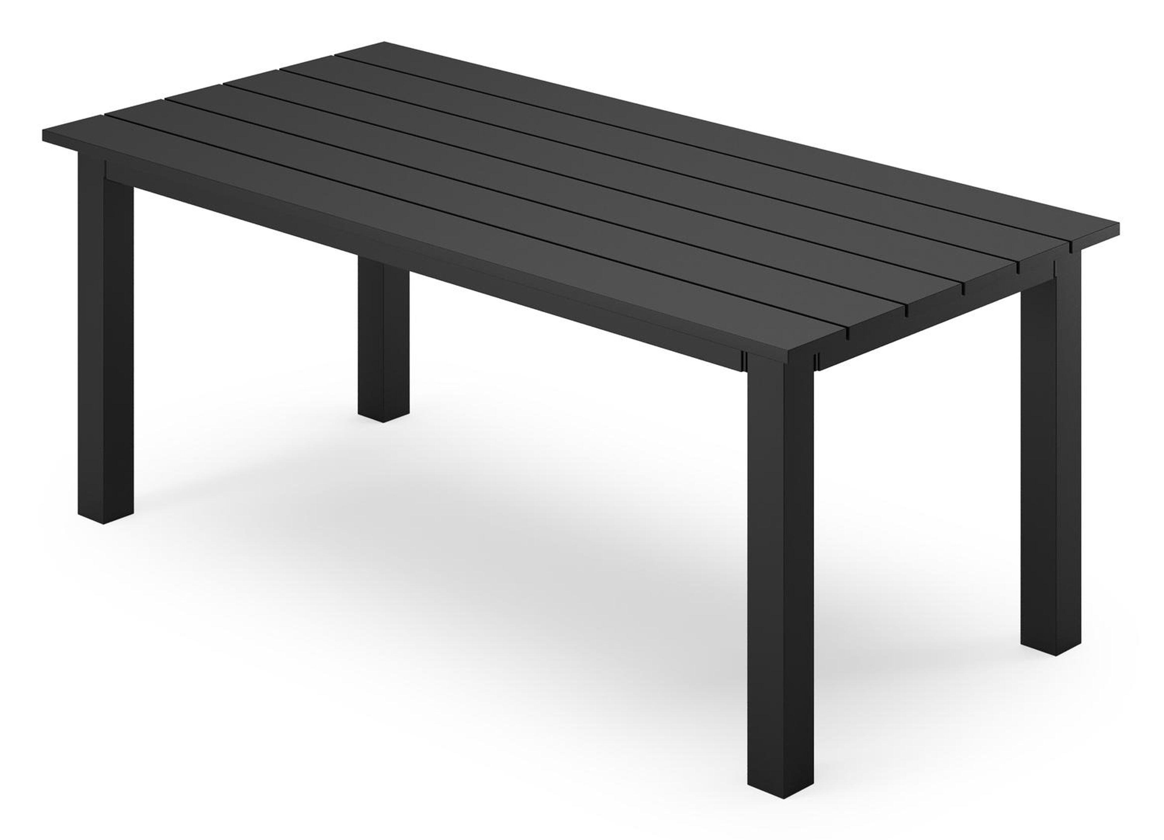 Nelas loungetafel in zwart aluminium - L 120 x B 60 x H 42 cm