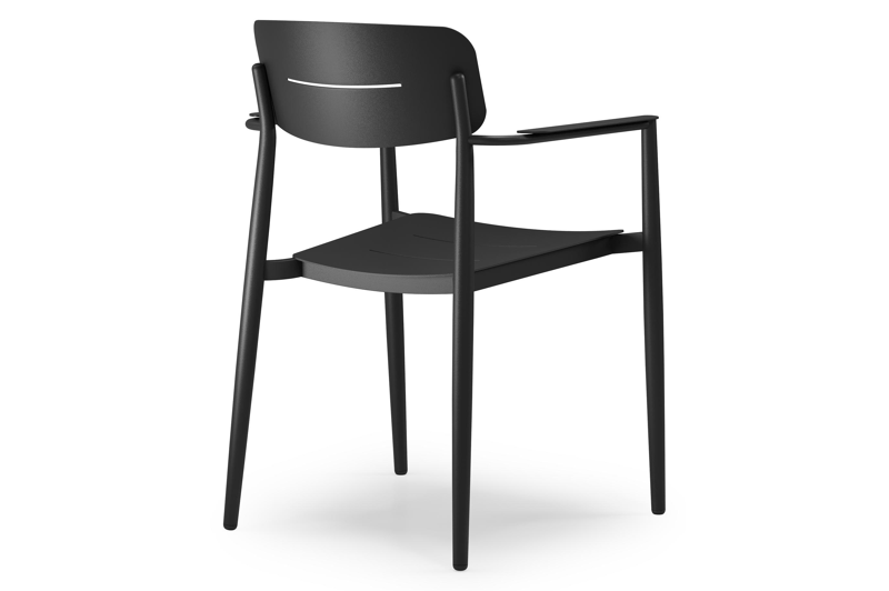 Cosa tuinstoel in zwart aluminium