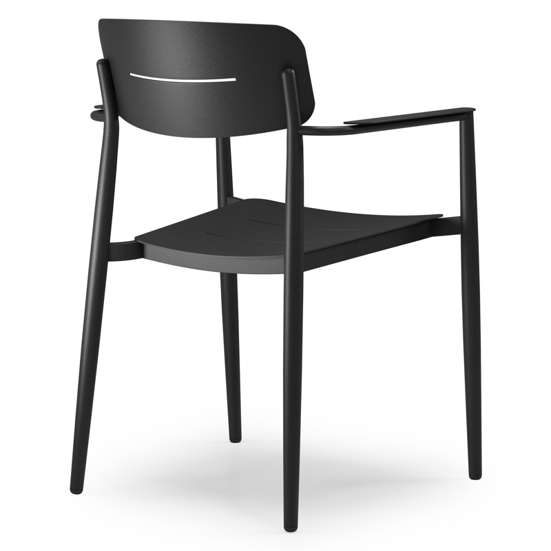 Cosa tuinstoel in zwart aluminium