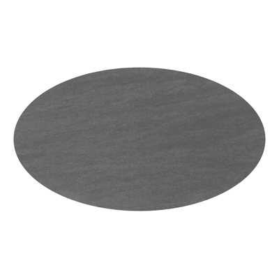 Fano tuintafel ovaal in zwart aluminium en volkeramiek Basalt Black - L 140 x B 80 x H 74.5 cm