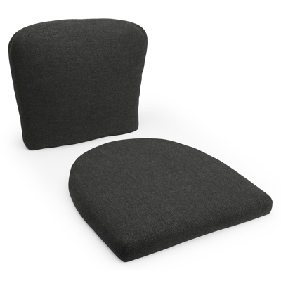 Orso luxe stoelkussen (zit en rug) (luxe) in all weather sunbrella® luxe chartres sooty