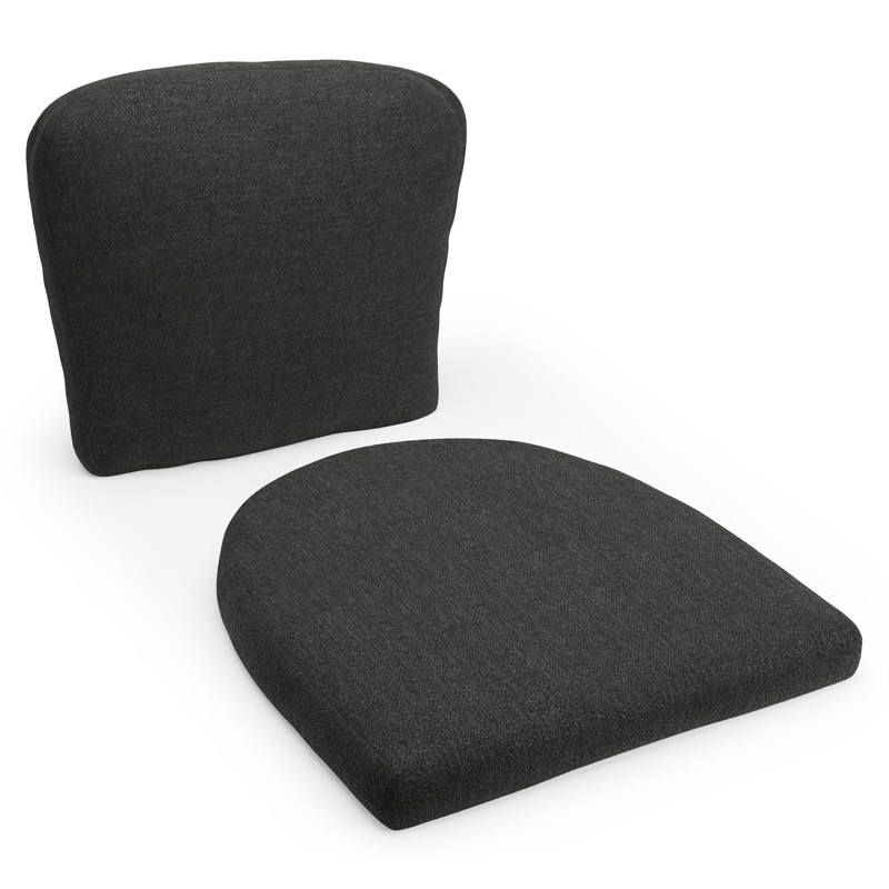 Orso luxe stoelkussen (zit en rug) (luxe) in all weather sunbrella® luxe chartres sooty