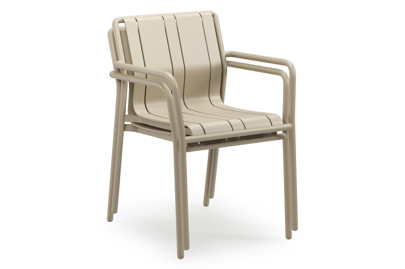 Bolito tuinstoel in beige aluminium