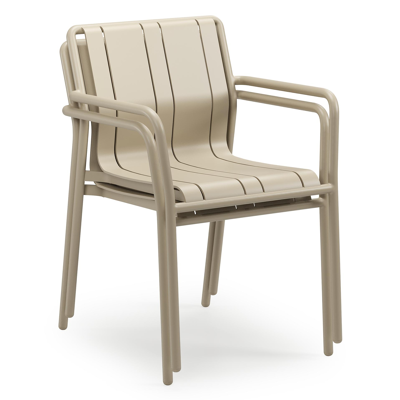 Bolito tuinstoel in beige aluminium