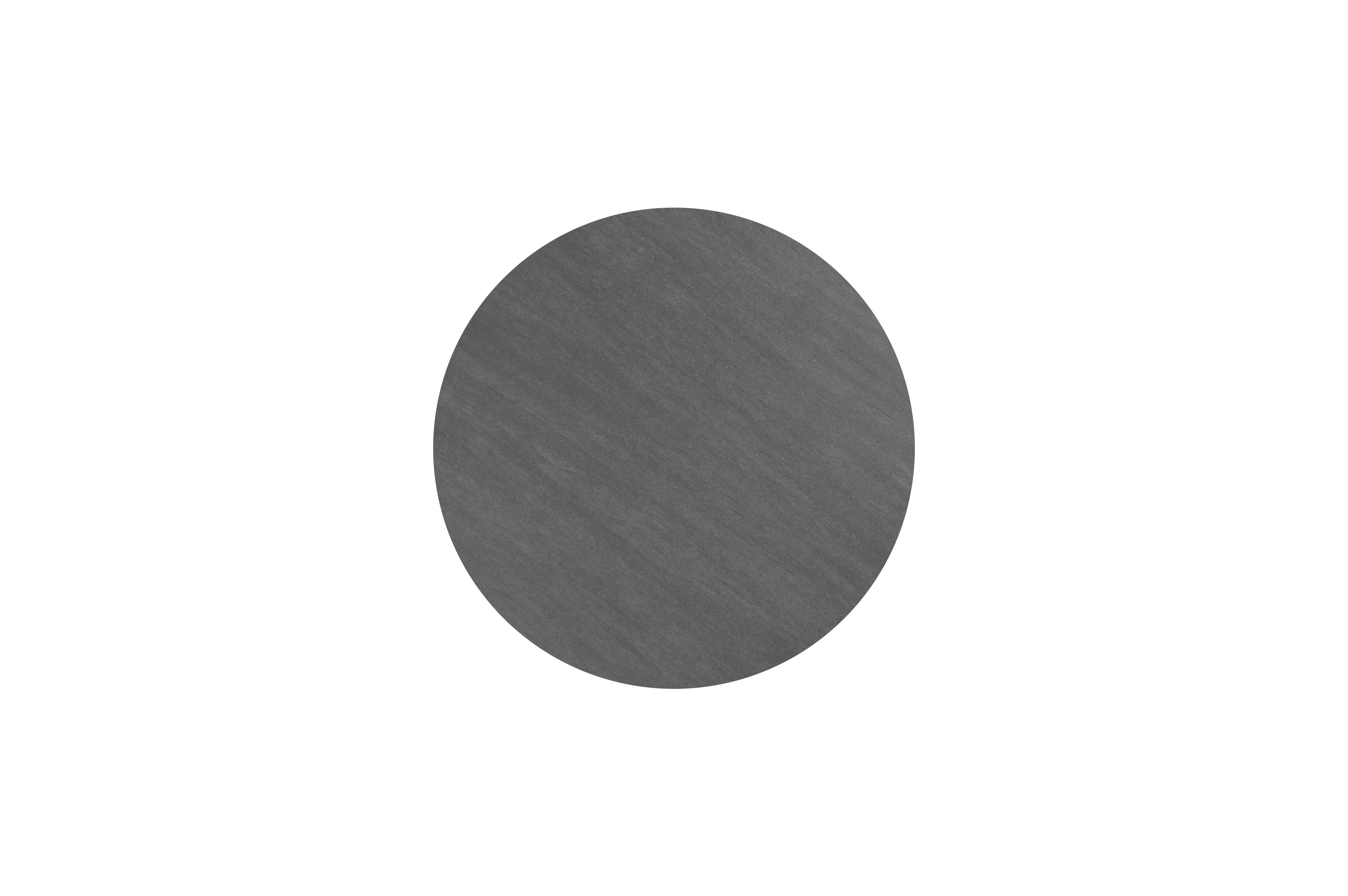 Amico tuintafel rond in zwart aluminium en volkeramiek Basalt Black - Dia. 148 x H 73.5 cm