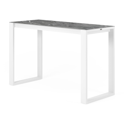 Verato tuintafel in wit aluminium en volkeramiek shilin -