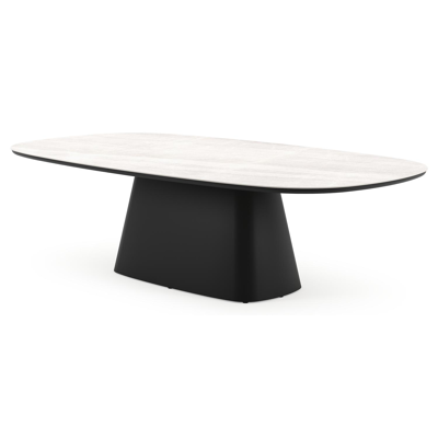 Amico tuintafel bombo xl in zwart aluminium en volkeramiek Taj Mahal - L 270 x B 148 x H 73.5 cm