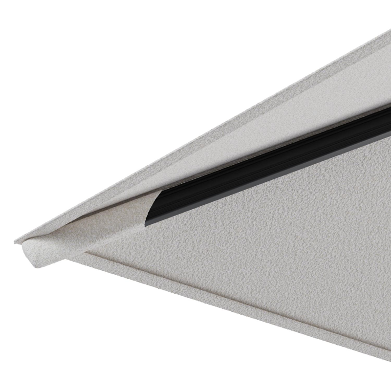 Rufina zweefparasol tiltfunctie in zwart aluminium en parasoldoek in All Weather Solica Soul Optik - L1 300 x L2 300 cm met parasolvoet Lapido 120 kg