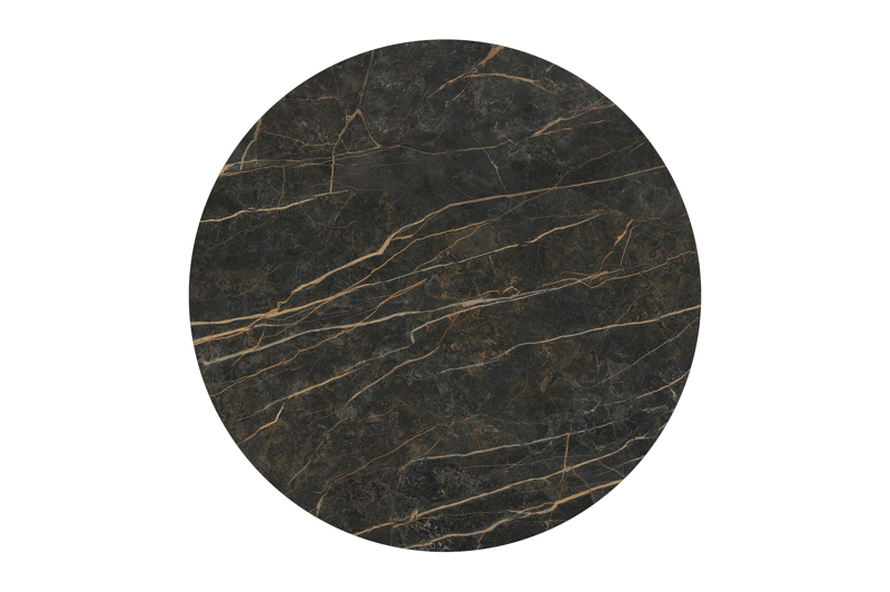 Table de jardin Fano en aluminium noir et céramique pleine black obsession - Dia. 110 x H 75 cm