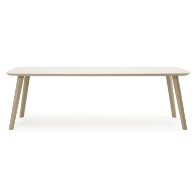 Mosa bootvormige tuinset in beige aluminium en sintered stone crema minerale met 6 Cosa tuinstoelen