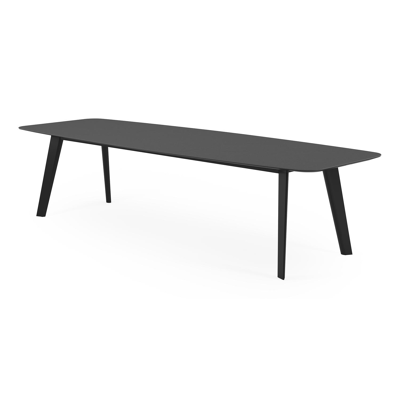 Cesano tuintafel in zwart aluminium en volkeramiek nero black - L 315 x B 115 x H 75 cm