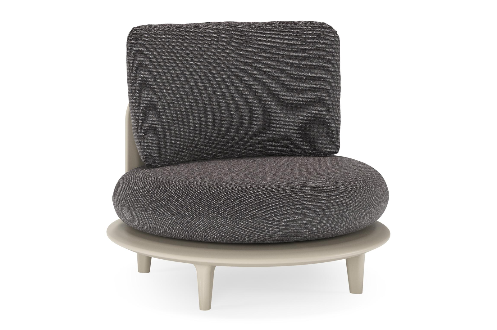 Bomero loungestoel in beige aluminium met firenze tunder all weather solica kussen